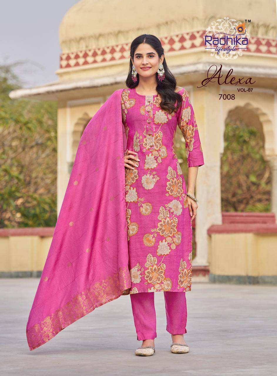 Radhika lifestyle alexa vol-7 Affordable Kurtis in Ahmedabad